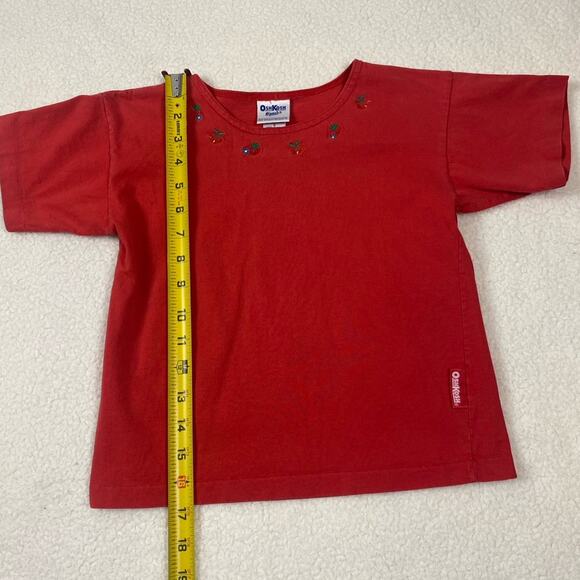 Rare Vintage 90s Oshkosh B'gosh Girls Cherry Outfit Pants T Shirt Size 5 - Picture 4 of 9
